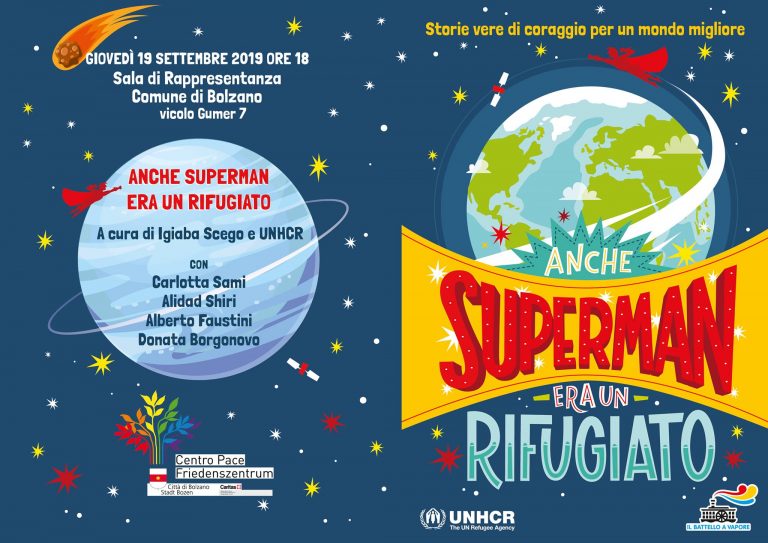 “Anche Superman era un rifugiato”, incontro il 19 settembre a Bolzano