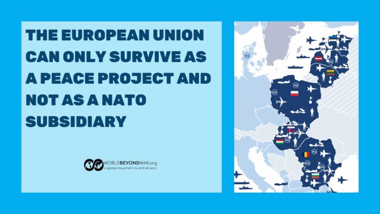 L’UE può sopravvivere solo come progetto di pace e non come sussidiaria della NATO