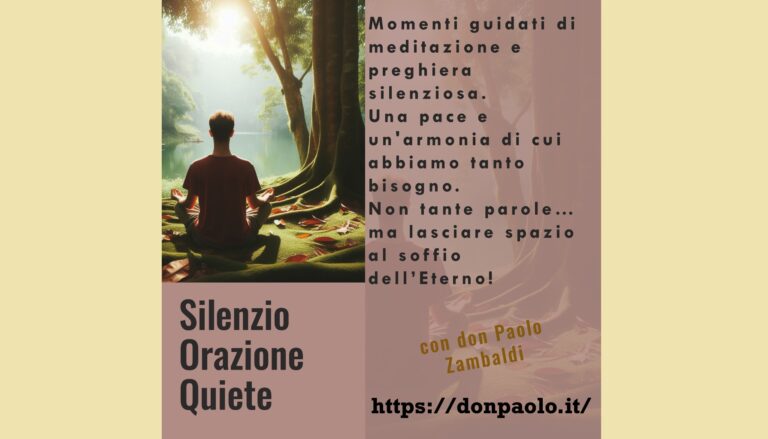 In attesa di iniziare la meditazione comunitaria: Paolo Scquizzato e il senso profondo della preghiera…